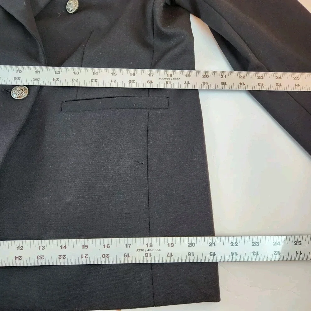 Graver Susan Graver Black Blazer Womens Sz 12 Large Double Breasted Work Jacket‎